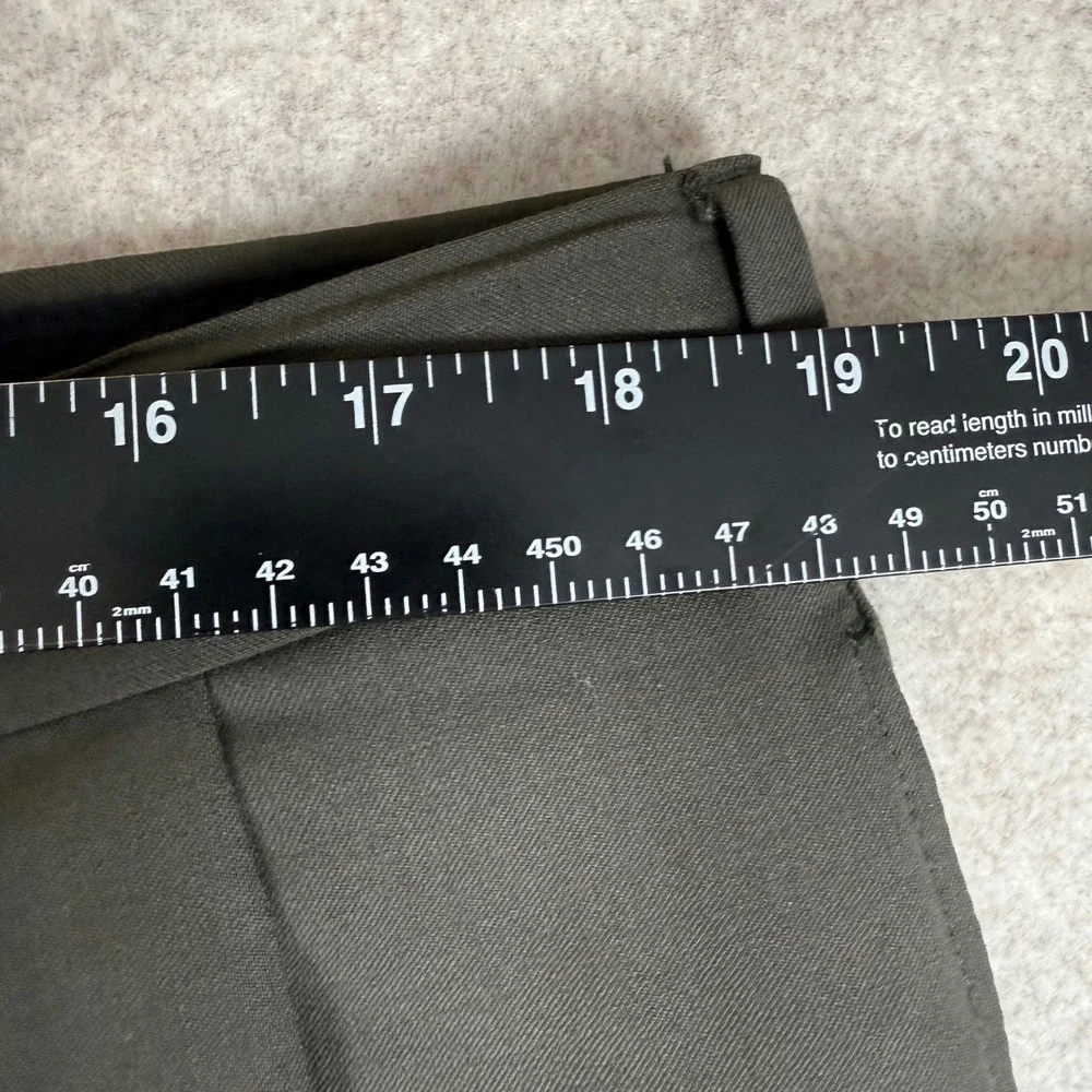 Jos. A. Bank Dress Pants 38x34 Pleated Signature Collection Olive Green 0384